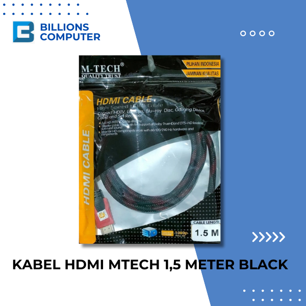 Kabel HDMI Mtech 1,5 Meter Black